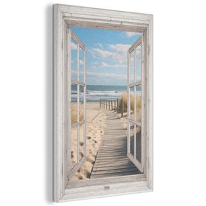 MEIYUDA Peinture par Numero Adulte avec Cadre, Paysage bord de mer Kit de Peinture à l'Huile sur