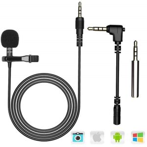 Microphone Cravate Externe de qualité Professionnelle pour iPhone, iPad,  iPod – Micro à condensateur omnidirectionnel pour téléphone, 365cm