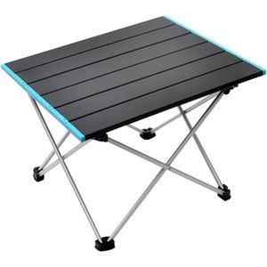 TABLE DE CAMPING Table de Camping Pliante en Alliage d'aluminium Table de Pique-Nique pour L'extérieur Table Pliante avec Sac de Transport Noir A42