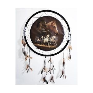 Attrape Reves Yin Yang 35x20cm Fait Main Noir Achat Vente