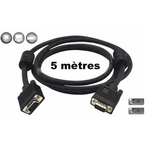 ② 5 câbles d'extension VGA de 5 mètres — Pc & Câble réseau — 2ememain