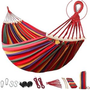 Hamac Double Suspendu pour Hamac Grand Hamac avec Support en Acier pour Cour De Jardin /À Lint/érieur sans /Étag/ère Hamac Dext/érieur Hamac en Toile