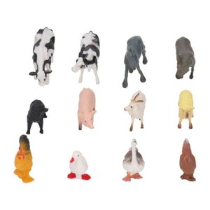 FIGURINE - PERSONNAGE Drfeify petites figurines d'animaux 12 pièces modè