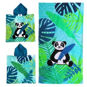 SORTIE DE BAIN Pack enfant Panda un poncho et une serviette de plage microfibre 100% Polyester