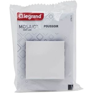 INTERRUPTEUR LEGRAND - Mosaic poussoir 6A 2 modules blanc compo