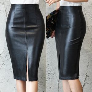 Jupe en cuir moulante outlet