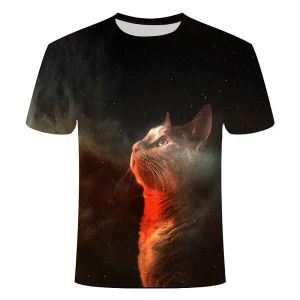 Vetements Accessoires Hauts Chemises Mignon Chat Avec Fleurs Couronne Femmes T Shirt Debardeur Ff945f