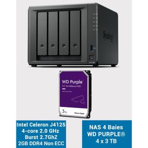 SERVEUR STOCKAGE - NAS  Synology DS423+ 2Go Serveur NAS WD PURPLE 12To (4x