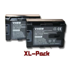 BATTERIE APPAREIL PHOTO 2 x Batterie de remplacement pour JVC GZ-MS215PEU,