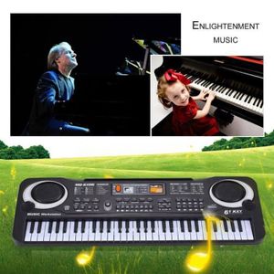 PIANO Persist-ENFANT 61 touches Synthetiseur Clavier jouet musical cadeau électrique piano avec Microphone UE plug outil pédagogique préc