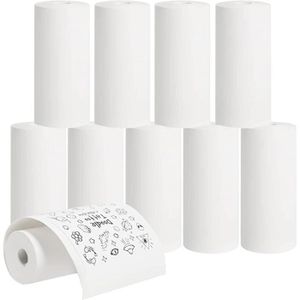 Rouleaux Papier Thermique Autocollant 57x30 Mm - Lot 4 Couleurs (jaune, Rose, Bleu, Blanc) - Pour Imprimante Paperang, Mini POS - 3