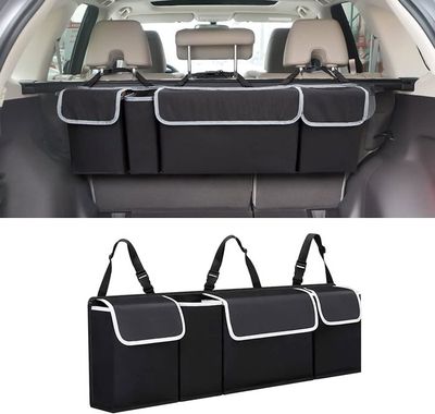 2 Pack Filet De Rangement Coffre Voiture 60x25cm - Organisateur Élastique Nylon