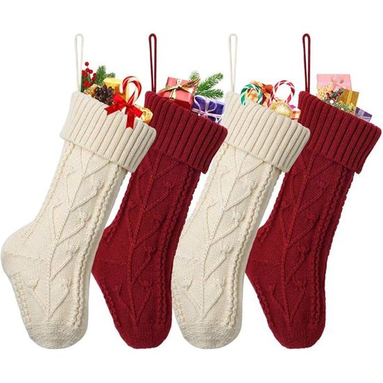 Chaussette De Noël - Grandes - 3D Chaussettes Noël A Suspendre Avec