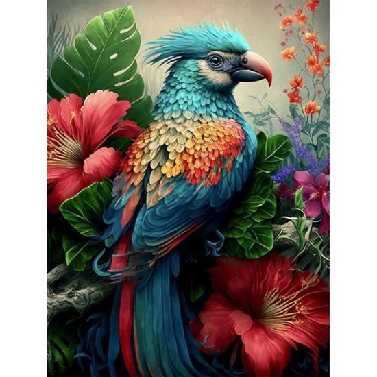 Starnearby Broderie Diamant Colibri Et Fleur Partiel DIY Diamond Painting Partiel Strass Artisanat Diamond Painting Diamant Speciaux Bricolage Peinture Diamant Forme Spéciale Décoration 30x30cm