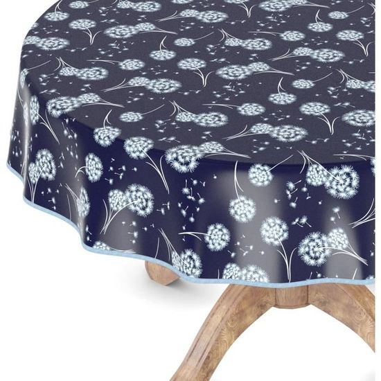 ANRO Nappe Toile Cirée Motif Jungle Tropical – Ronde, Ovale Ou Rectangulaire, Facile à Couper, 120 Cm, Protection Table Anti-Taches & Rayures