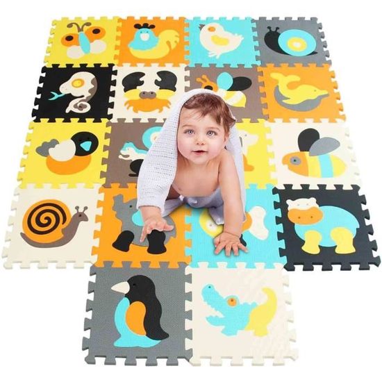 Enfant Puzzle Tapis De Jeu Colore Doux Non Toxique En Mousse De Scie Sauteuse Dalles De Sol Et Jouets Cdiscount Animalerie