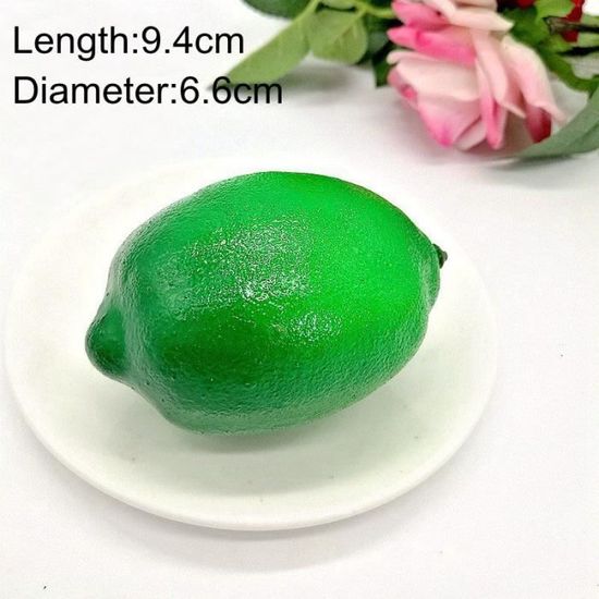 Grand citron vert Simulation de Fruits artificiels en plastique, Faux