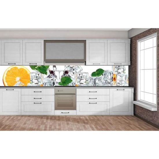 DIMEX Sticker crédence - Cuisine ET Glace Citron 260 x 60 cm | Mur