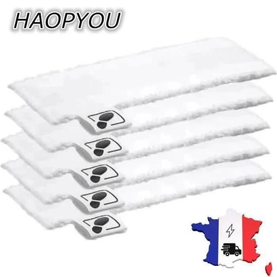 DLAIMI - 10 Bonnettes Microfibre Pour Nettoyeur Vapeur Karcher - Compatible SC2 SC3 SC4 SC5