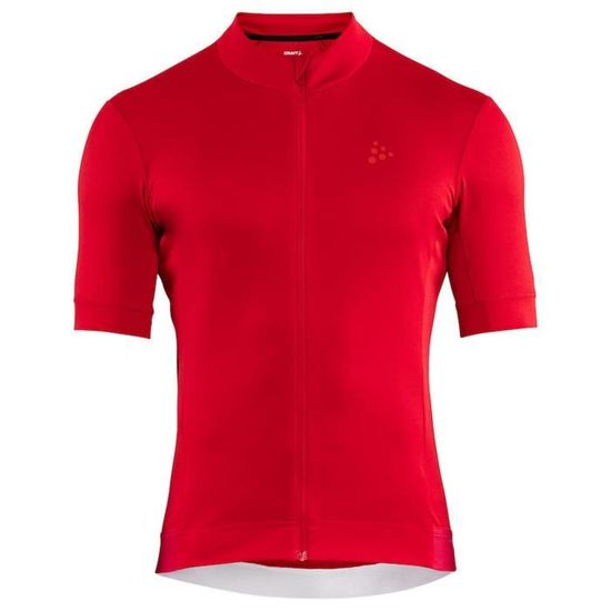 Maillot Cycliste Homme CRAFT Rouge – Taille L – Fermeture éclair Intégrale – Très Bon état