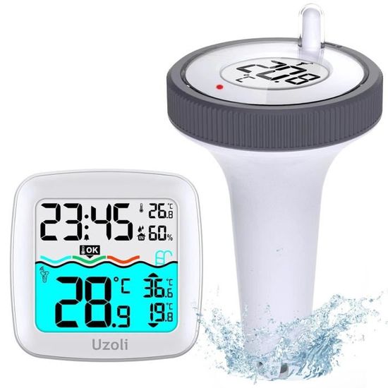 Sonde Piscine Connectée Thermomètre Piscine Connecté Wifi Thermomètre Flottant Pour Piscine Numérique Sans Fil – Écran Thermometre Piscine Thermomètre Piscine WiFi