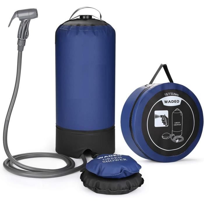 Sac de Douche Camping 11L Voyage Chauffé à L'énergie Portable Eau Chaude 45 °C température pour Randonnée, Escalade