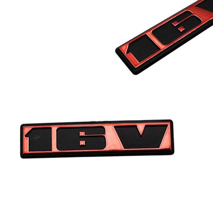 1x Autocollant Emblème Arrière De Voiture ABS Rouge 16V Pour VW Golf Polo Corrado Caddy etc.