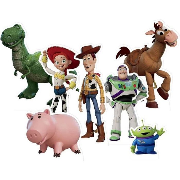 Star Cutouts Toy Story Toppers Lot de 7 décorations pour fêtes, événements, décorations de table de mariage et collectionneurs Com