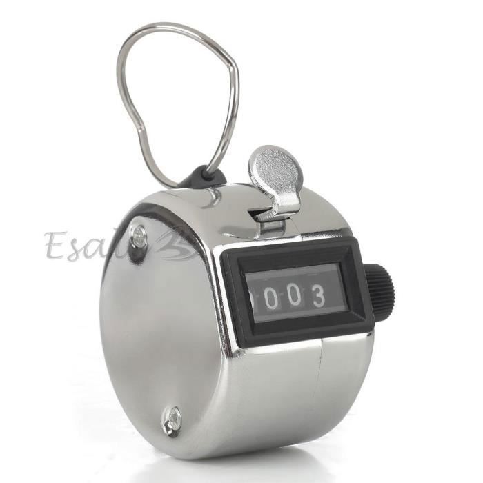 Compteur Manuel Mécanique Counter 4 Chiffres Comptage Compte 0-9999