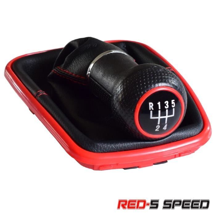 Pièces Auto,Pour VW Golf GTi MK4 R32 Bora Jetta Polo Seat CORDOBA INCA IBIZA manuel 5 6 vitesses pommeau de levier de - Type Red-5