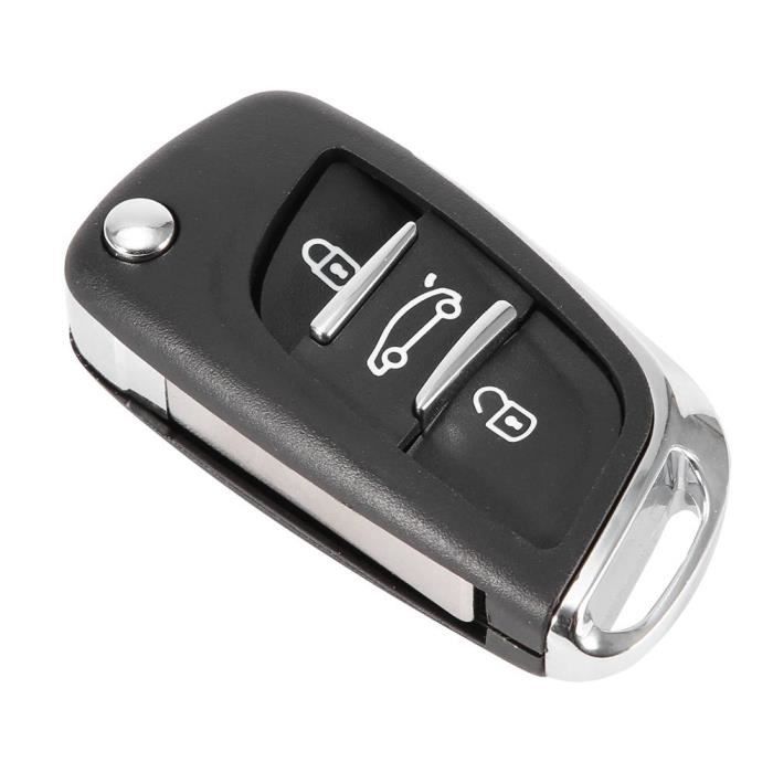 Sonew coque de clé à distance Remplacement de coque de boîtier de clé à distance à 3 boutons CE0536 pour citroën C2 C3 C4 C5
