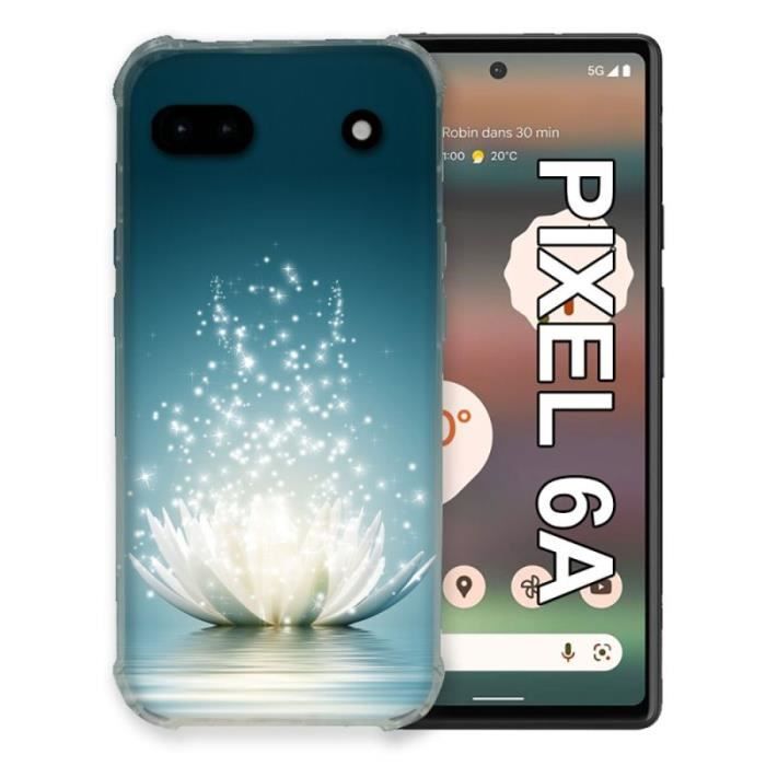 Coque Pour Google Pixel 6A Fleur Lotus Blanc taille unique
