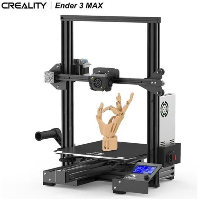 Imprimante 3D Creality Ender-3 Max - Taille d'impression 300 * 300 * 340mm - avec carte TF 8G - Filament d'échantillon PLA 200g