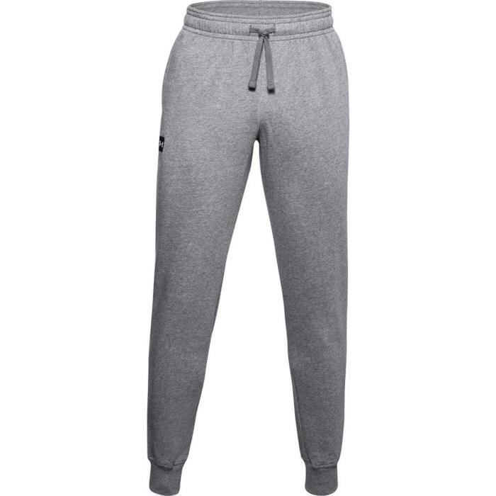 Under Armour Pantalon Rival Polaire Jogger Pantalon Survêtement, Homme, Pitch Gris Lumière Heather Onyx Blanc (012), XL