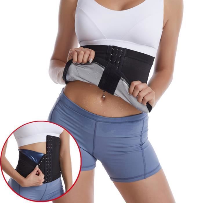 Ceinture de Sudation Femme, Ceinture Abdominale Amincissante pour Fitness Sauna Perte de Poids, Serre Taille Réglable Soulager La Do