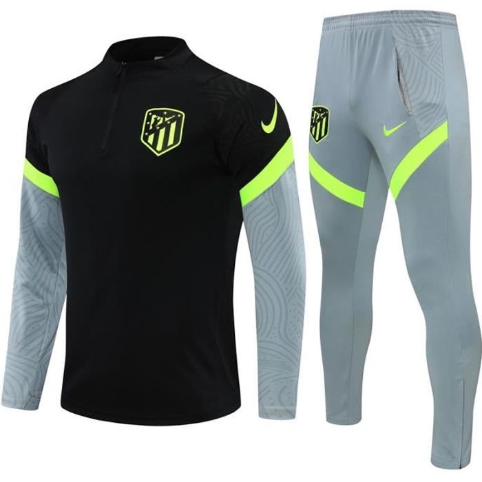 Survêtements Atlético Madrid 2021 NIKE Maillot Homme Enfants Maillot de Football Nouveau - Noir