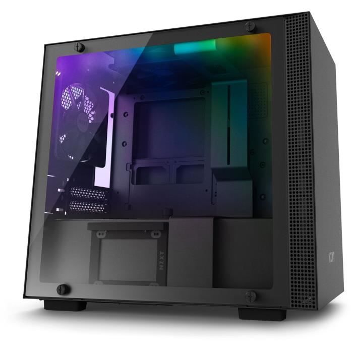 NZXT Boîtier PC Smart H200i - Mini-ITX - Smart Device - Panneau en verre trempé - Blanc