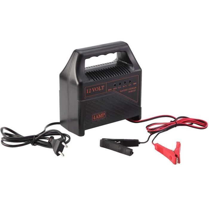 Chargeur de batterie voiture portable 12V 4 amp