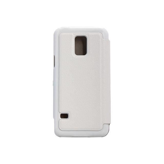 Swiss Charger - Etui Folio en Simili Cuir pour Samsung Galaxy S5 Mini - Blanc