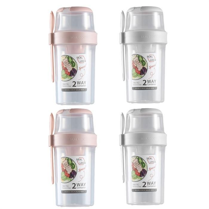 Collazoey Lot De 4 Pots D'avoine De Nuit, 300ml Bocaux En Verre Réutilisables Avec Couvercles à