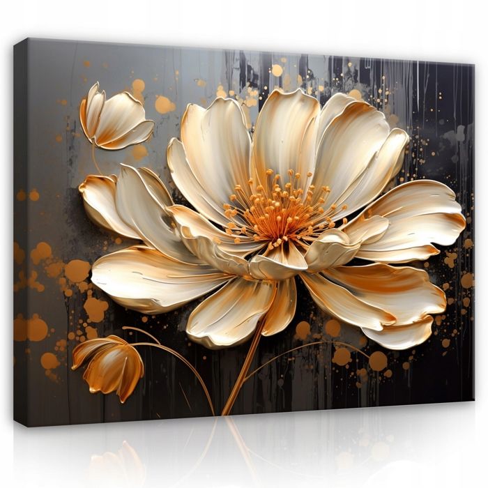 Tableau Toile Déco Moderne - Impression Florale Pissenlits - Format 100x50 Cm - Neuf