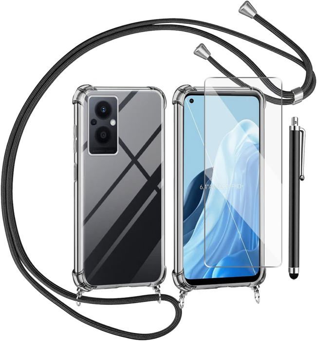 Funda WILLIS Per Oppo Reno8 Lite 5G: Silicone TPU Sfumato Trasparente, Antigraffio E Antiurto