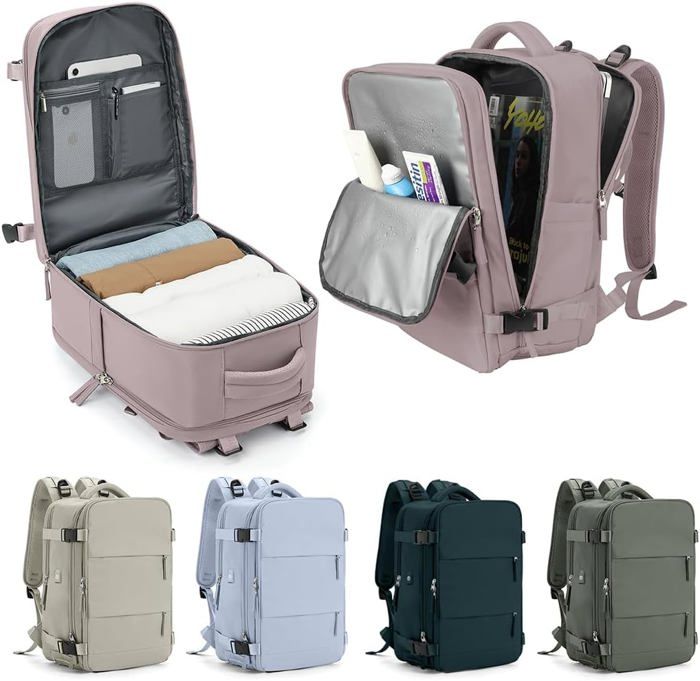 OTAHGK Sac à Dos Cabine 40x20x25 Ryanair – Bagage à Main USB Avec Port Charge – Noir