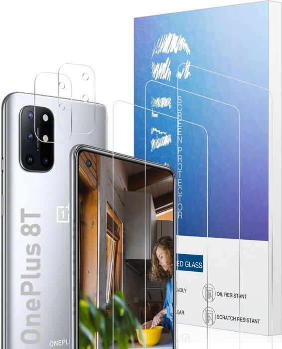 Verre Trempé Pour Oneplus 8T Plein Écran Film Protection Écran[Affaire