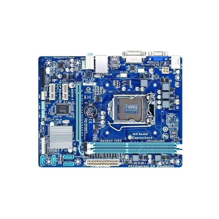 Carte mère GIGABYTE GA-H61M-DS2 DVI Intel H61 Socket LGA1155 2xDDR3 SDRAM 16GB Micro ATX - Gigabyte
