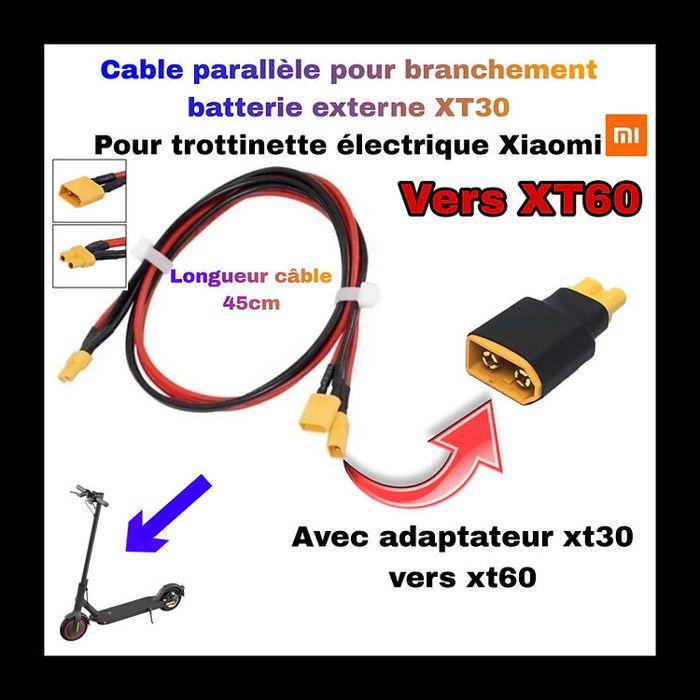 Câble Adaptateur Traxxas 2 Mâles Vers 1 Femelle | 14 AWG, 10 Cm, Pour Batteries LiPO En Parallèle (lot De 2)