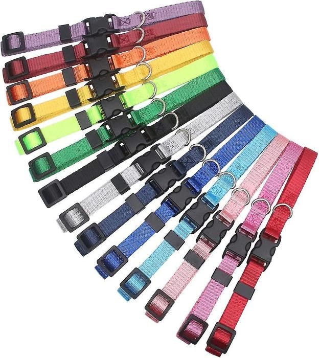 Comparer les prix de Lot de 14 colliers d'identification en nylon souple pour petits chiens et chiots M