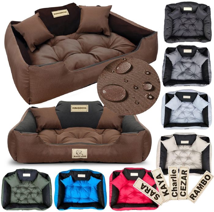 Comparer les prix de Panier pour chien KINGDOG 100x75 cm personnalisé imperméable marron