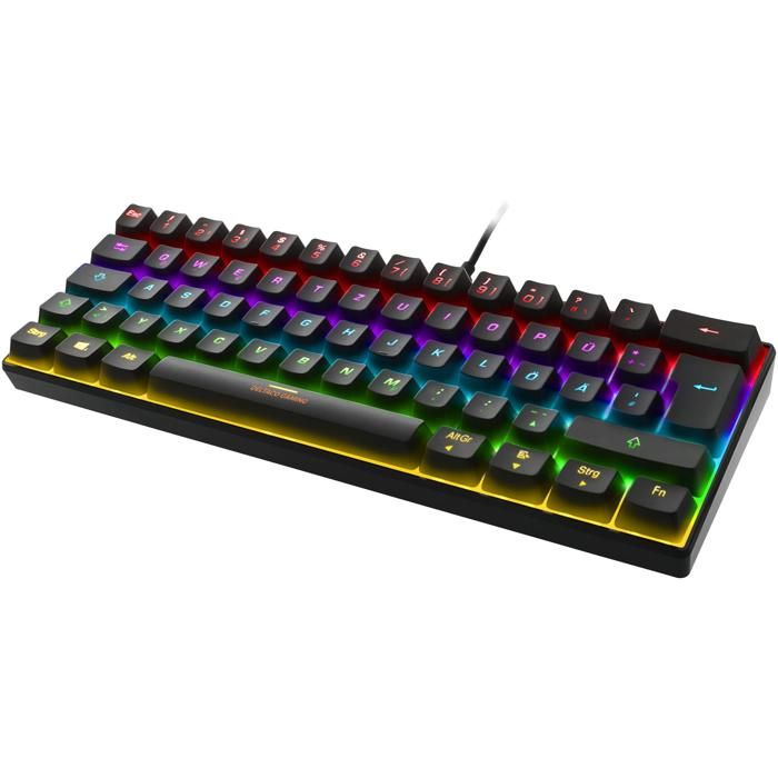 Clavier de jeu - DELTACO GAMING - Mini RVB - MX-Red-RVB - Anti-ghosting 100% - USB