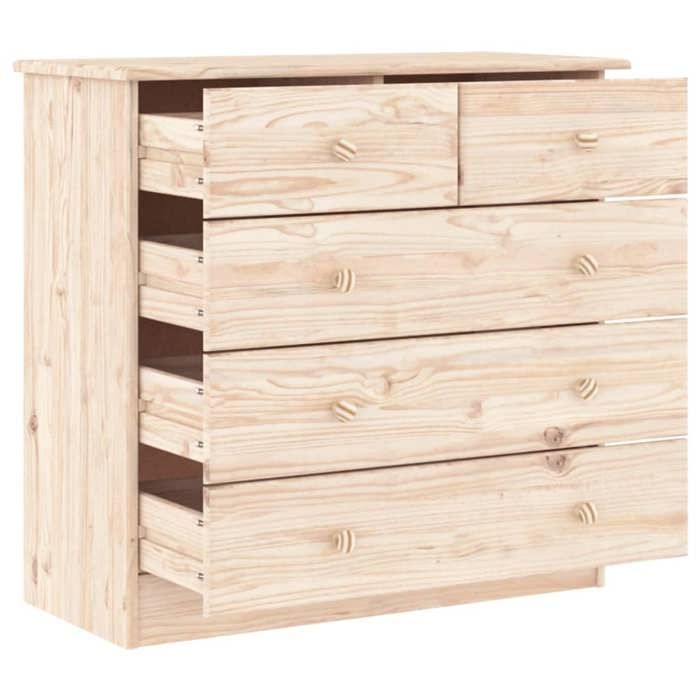 Bon plan Buffet bahut commode salon - JILI HOT - Commode ALTA 77x35x73cm - Bois massif de pin Thome1769608